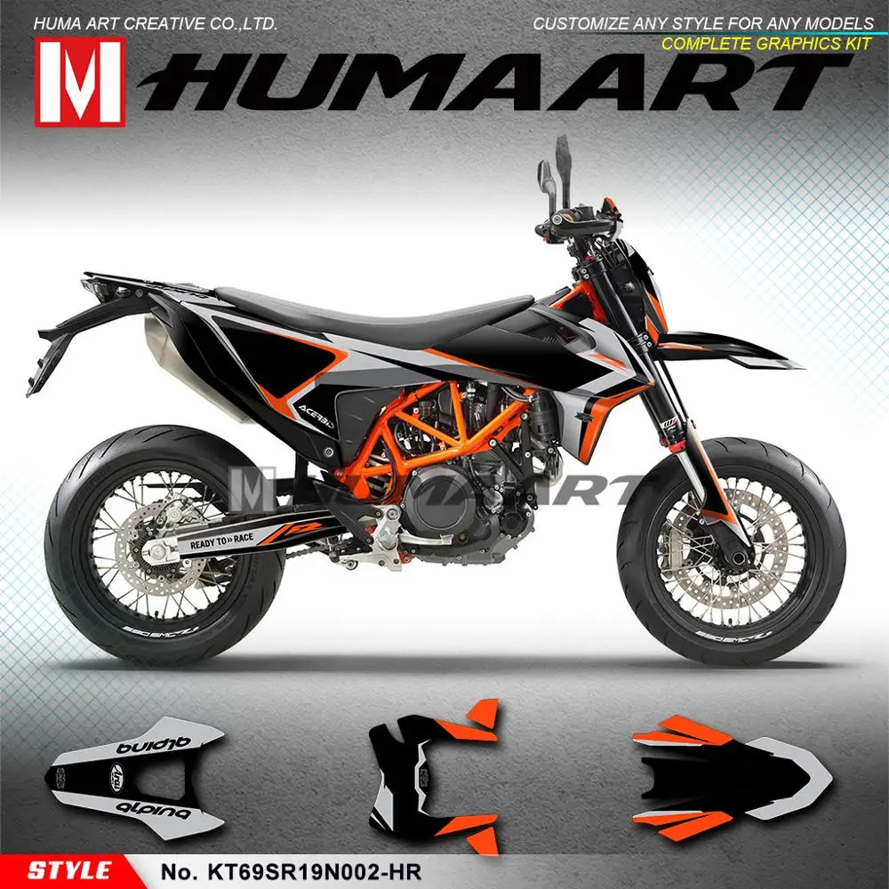 Графический персонализированный комплект HUMAART Enduro Race для бегущих велосипедов