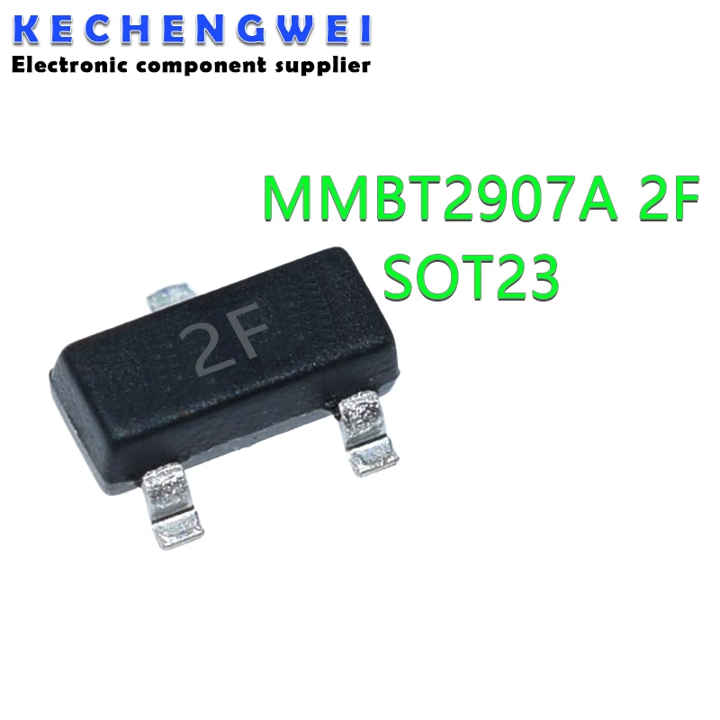 100 шт./лот транзистор MMBT2907ALT1G MMBT2907A MMBT2907 2N2907 2F SOT-23 0 8a/60V SMD | Электронные компоненты и
