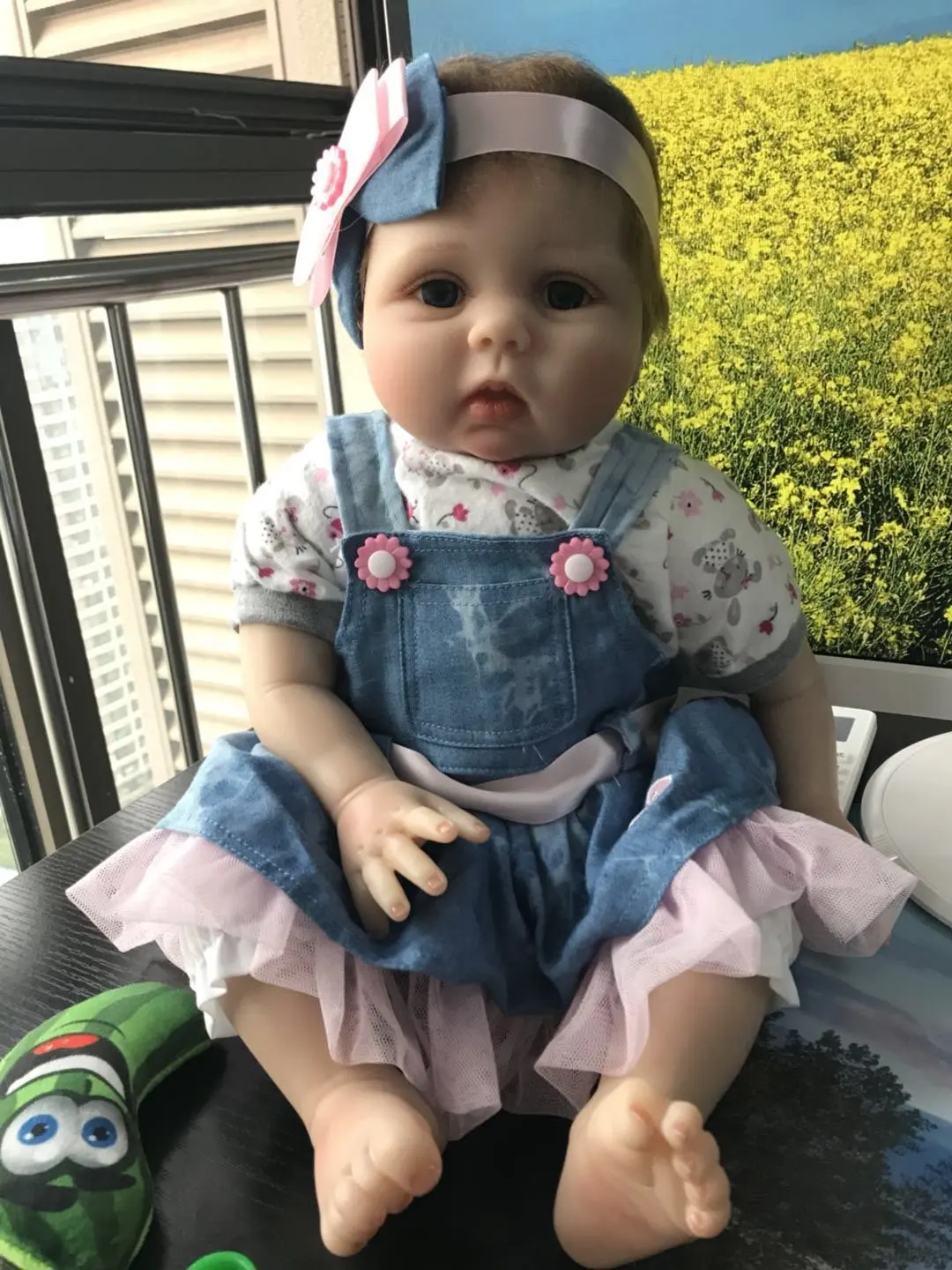 

Reborn Baby Dolls Clothes Denim Dress Suit For 20- 22 inch Reborn Doll Clothing Baby Sets Reborn Dolls Matching Clothing 4 pcs
