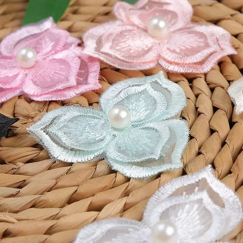 Двухслойная кружевная цветочная ткань декоративная для шитья лоскутного