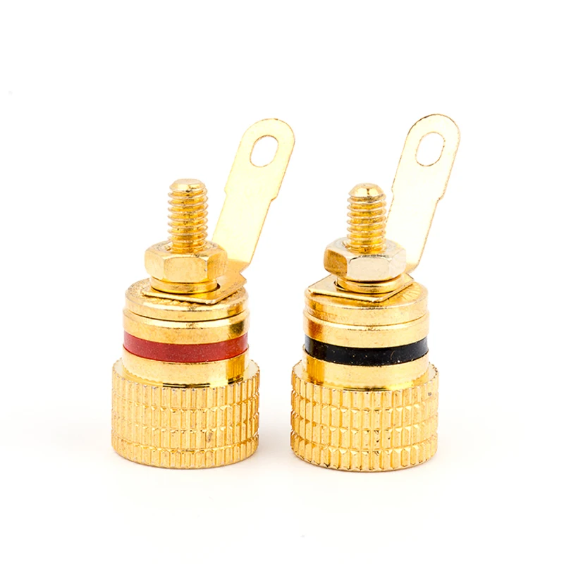 2 шт./лот маленький банан 4 мм золотое покрытие инвертор обжимная Клемма