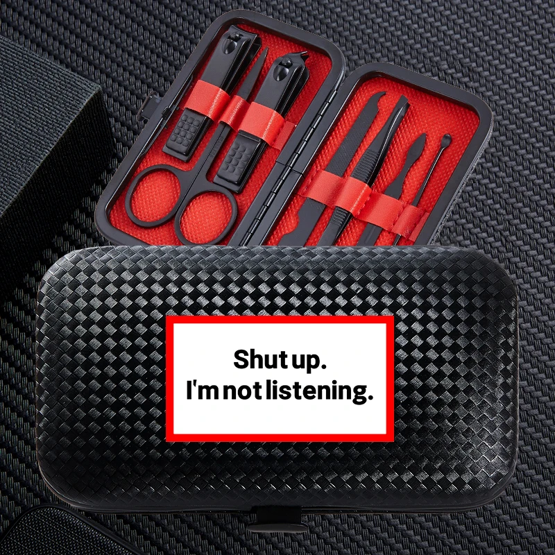 

Fashion 7pcs Nail Clipper Set Portable Travel Stainless Steel Trimmer Clippers Cutter Scissors Accessories Tools for Women men