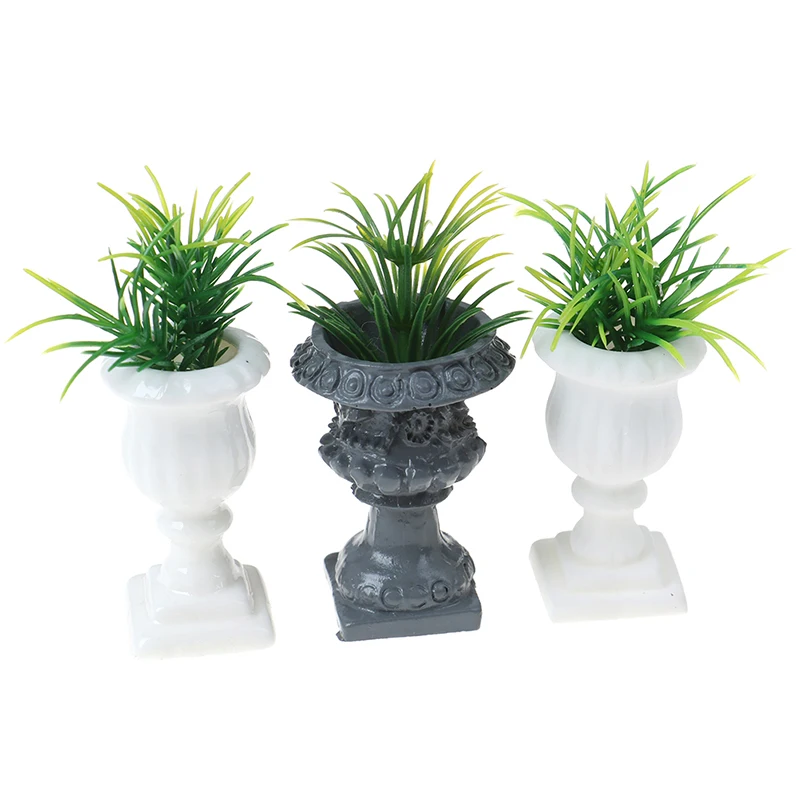 

1 Pcs Doll House Miniature Flowers Fairy Garden Ornament Plant DollHouse Decor Bonsai Model Kids Play Toy