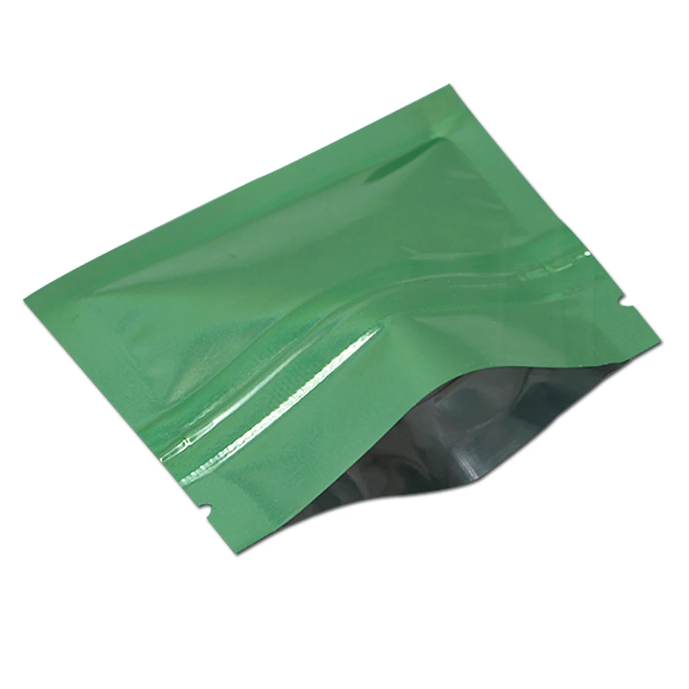 200Pcs/ Lot 7.5*6cm Aluminum Foil Zip Lock Packaging Bag Pouch Mylar Self Sealing Vacuum Ziplock Packing Bags For Food Storage | Дом и сад