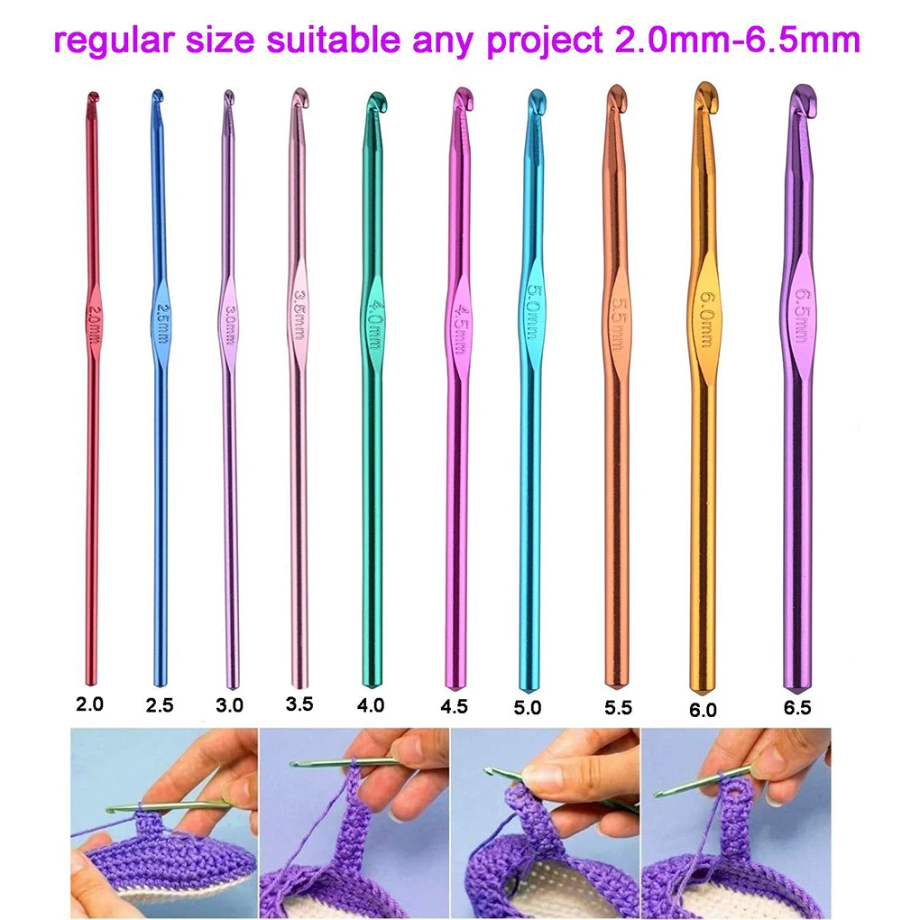 

100pcs Crochet Hook Set Yarn Knitting Needles Sewing Tools Full Set DIY Crochet Craft Tools