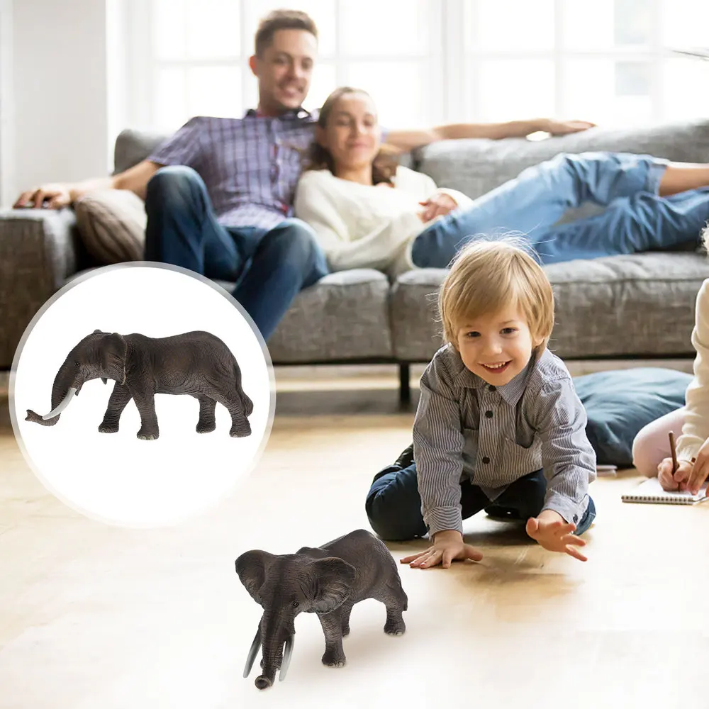 

1Pc Simulation Elephant Model Animal Figurine Model Kids Plaything