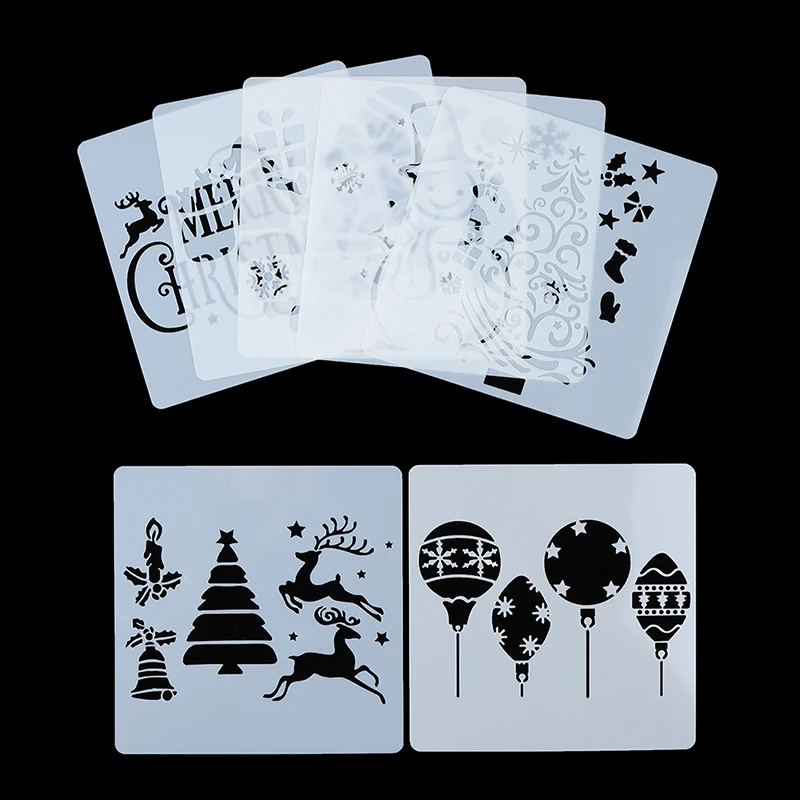 Рождественской елки подарка и наслаивать клетка brids трафареты для картин Fondant