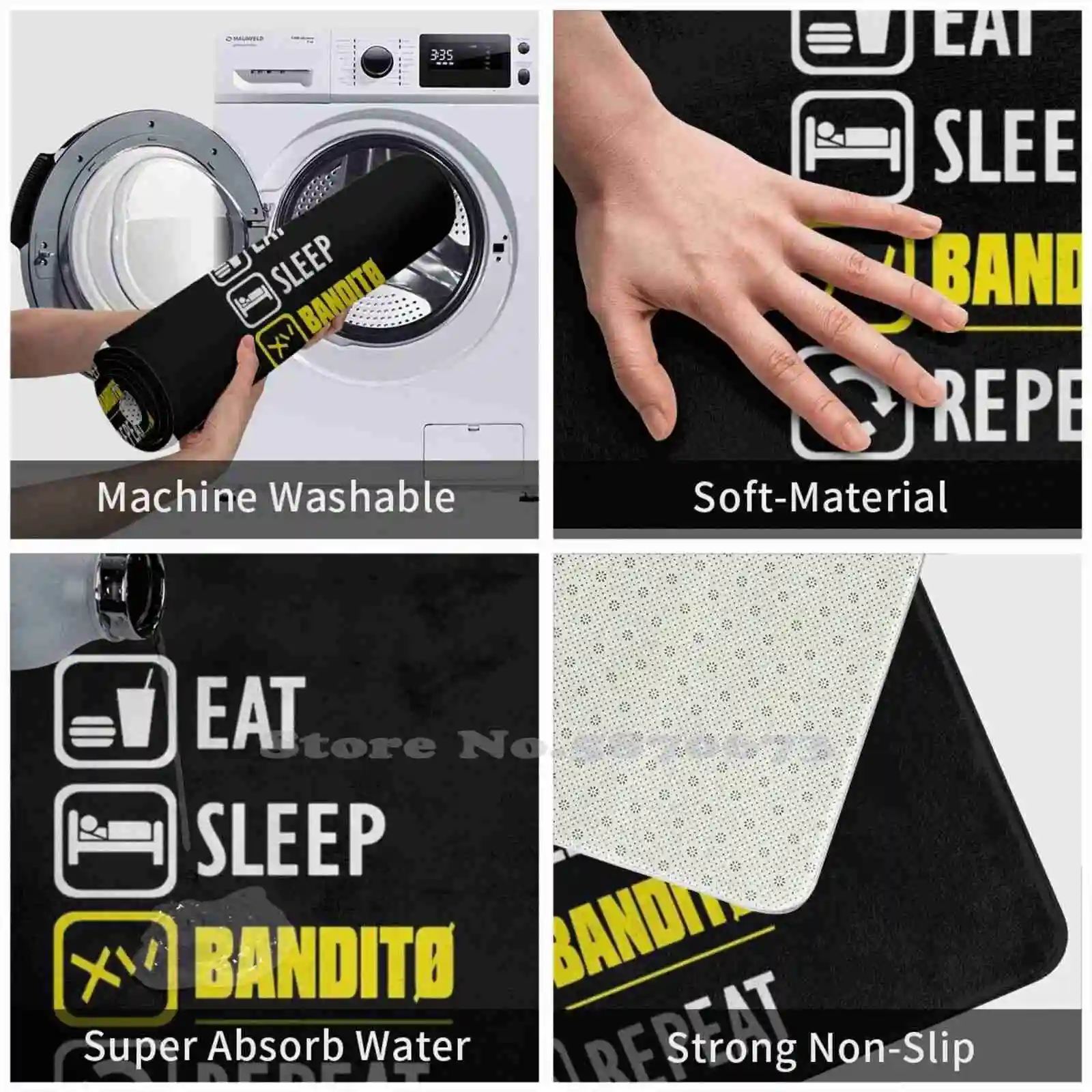 Eat Sleep Bandito-мягкая подушка домашний коврик дверной брикант Дрейк Savage Migos хип-хоп