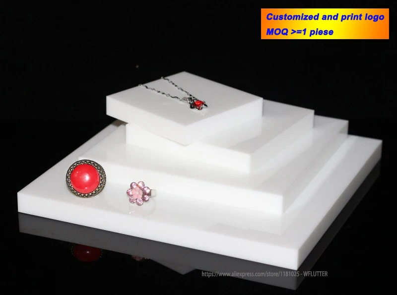 

Подставка-органайзер для ювелирных изделий, белый квадратный акриловый лист, держатель для маленькой куклы, органайзер для косметики, подс...