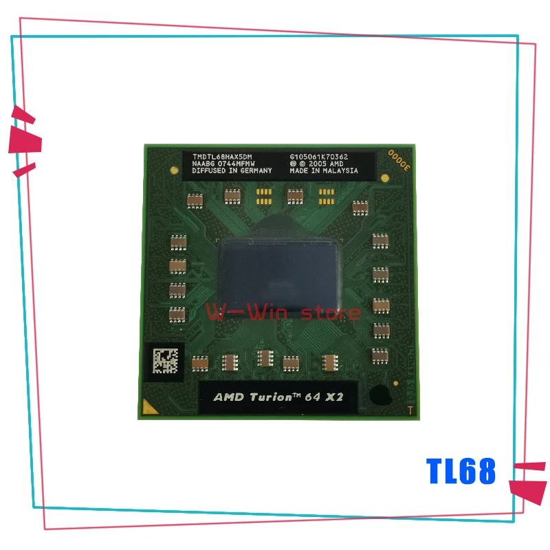 AMD Turion 64X2 Мобильная технология TL-68 TL 68 TL68 2,4 ГГц двухъядерный процессор с двойной резьбой TMDTL68HAX5DM разъем S1