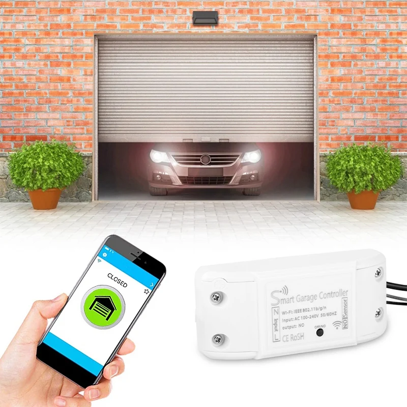 Wifi Electric Garage Door Gate Opener Relay Switch Controller For Tuya Smart Life Home Automatic Alexa Google Mini Iftt |