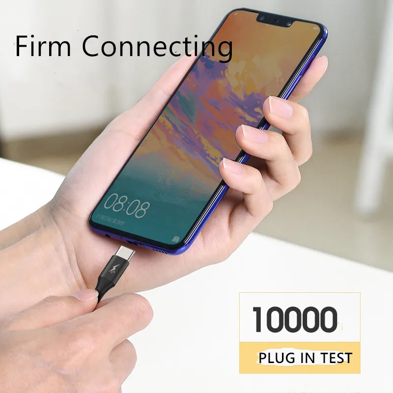 Micro USB зарядный кабель 3 фута длинный Премиум нейлоновый плетеный TYPE C для