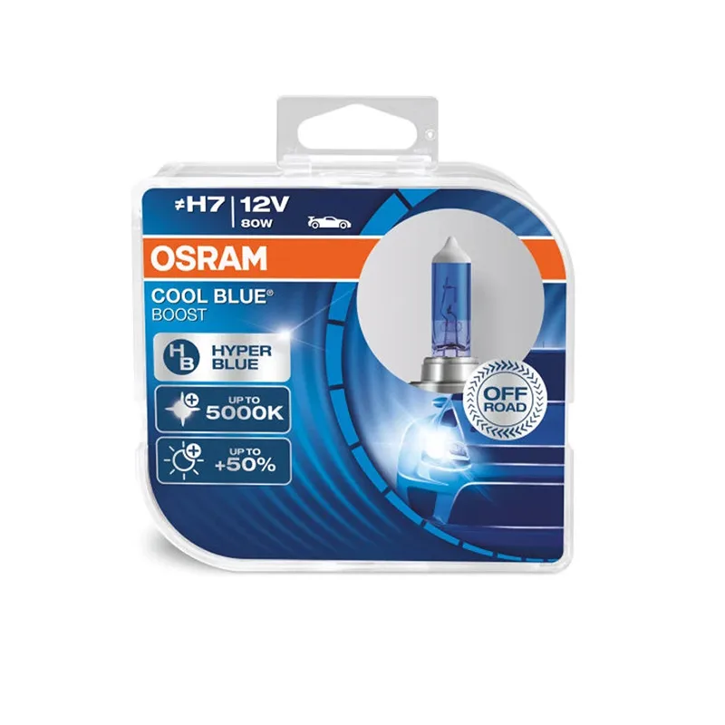 Галогенная лампа H7 OSRAM CoolBlue Boost (эффект ксенона) 12В 80Вт 3200К (уп.2шт.) 62210CBB |