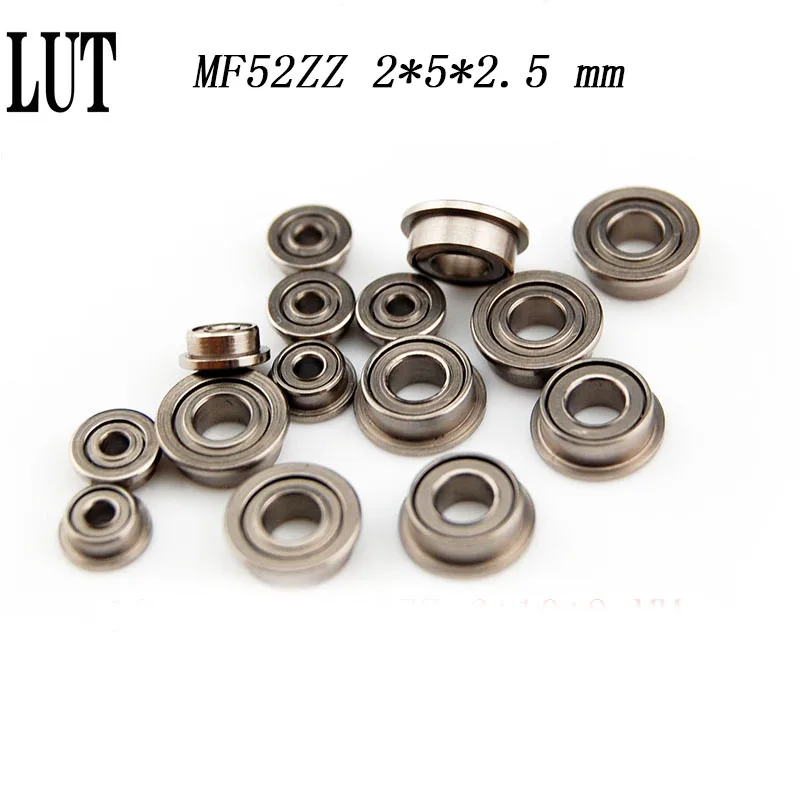 

10pcs High quality ABEC-5 MF52ZZ LF520ZZ MF52z MF52 ZZ 2X5X2.5 mm 2*5*2.5 mm miniature Flange Flanged Bearing Free Shipping