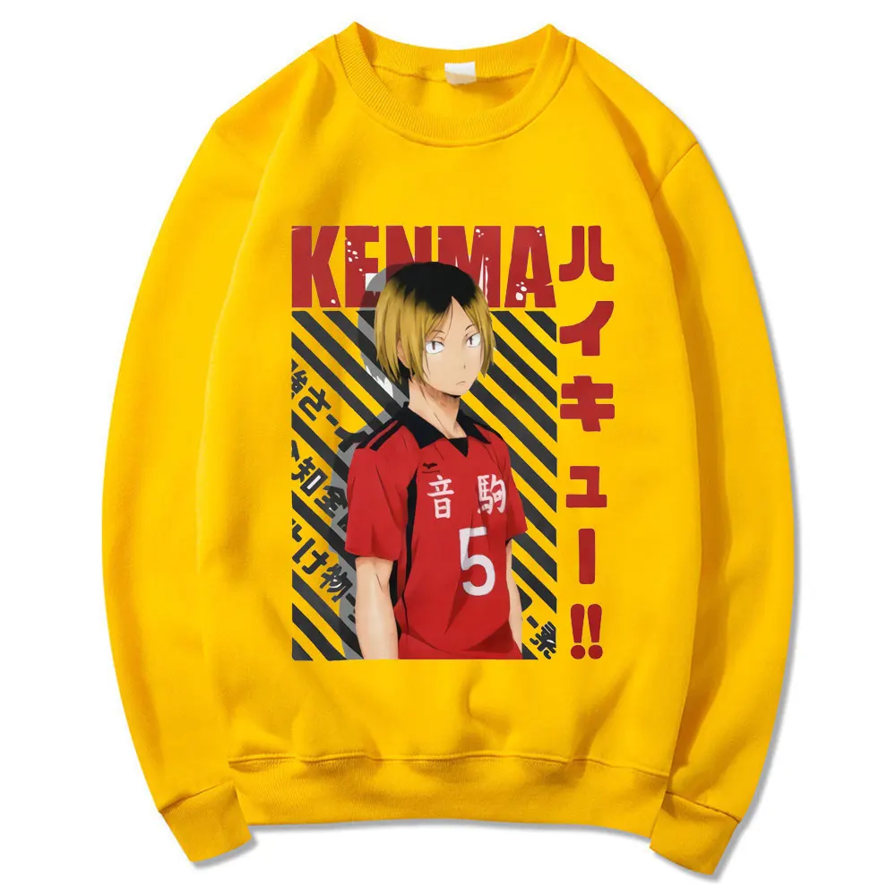

Fashionable Print Cartoon Sweatshirt Kenma Kozume From Nekoma Haikyuu Hinata Shouyou Ulzzang Retro Hoodie Long Sleeve Sweatshirt