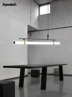 modern led pendant light horizontal long bar dining room kitchen suspension light office workbench ceiling hanging lamp