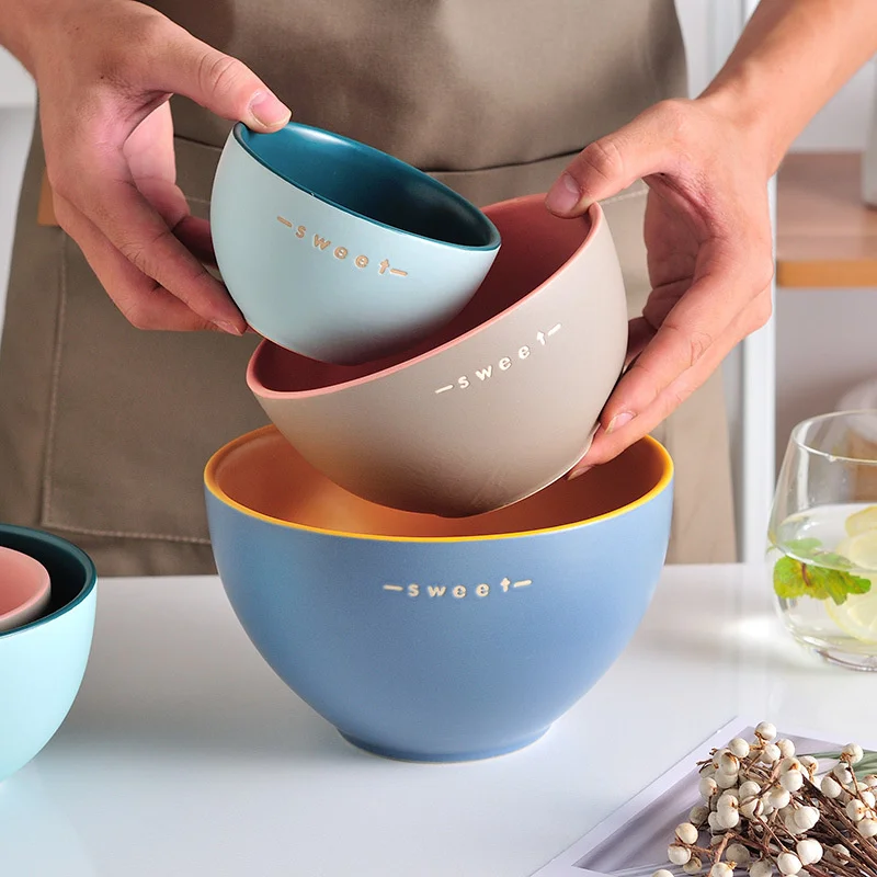 Миска для еды Бытовая одинарная маленькая чаша Корейская Милая миска в форме