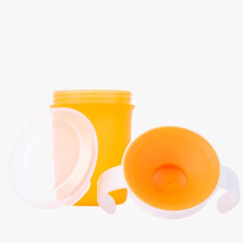 

360 Degrees Can Be Rotated Baby Learning Drinking Cup with Double Handle Flip Lid Leakproof Infants Water Cups Bottle BPA Free