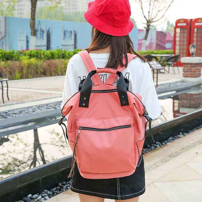 

Women Casual Backpacks Women School Bags For Teenager Girls Nylon Backpack High Capacity Casual Travel Backpacks Female Rucksack