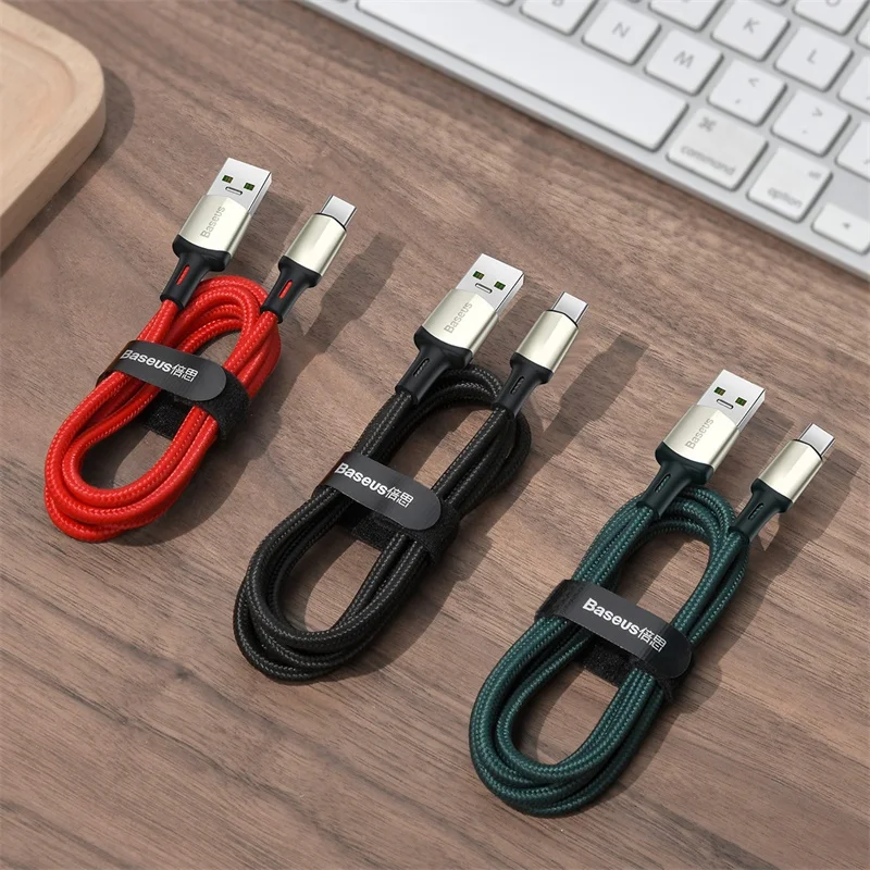 

Baseus USB Type C Cable For OPPO 5A VOOC Fast Charger Cord USBC Type-C Charging Cable For Huawei Samsung Oneplus USB-C Data Wire
