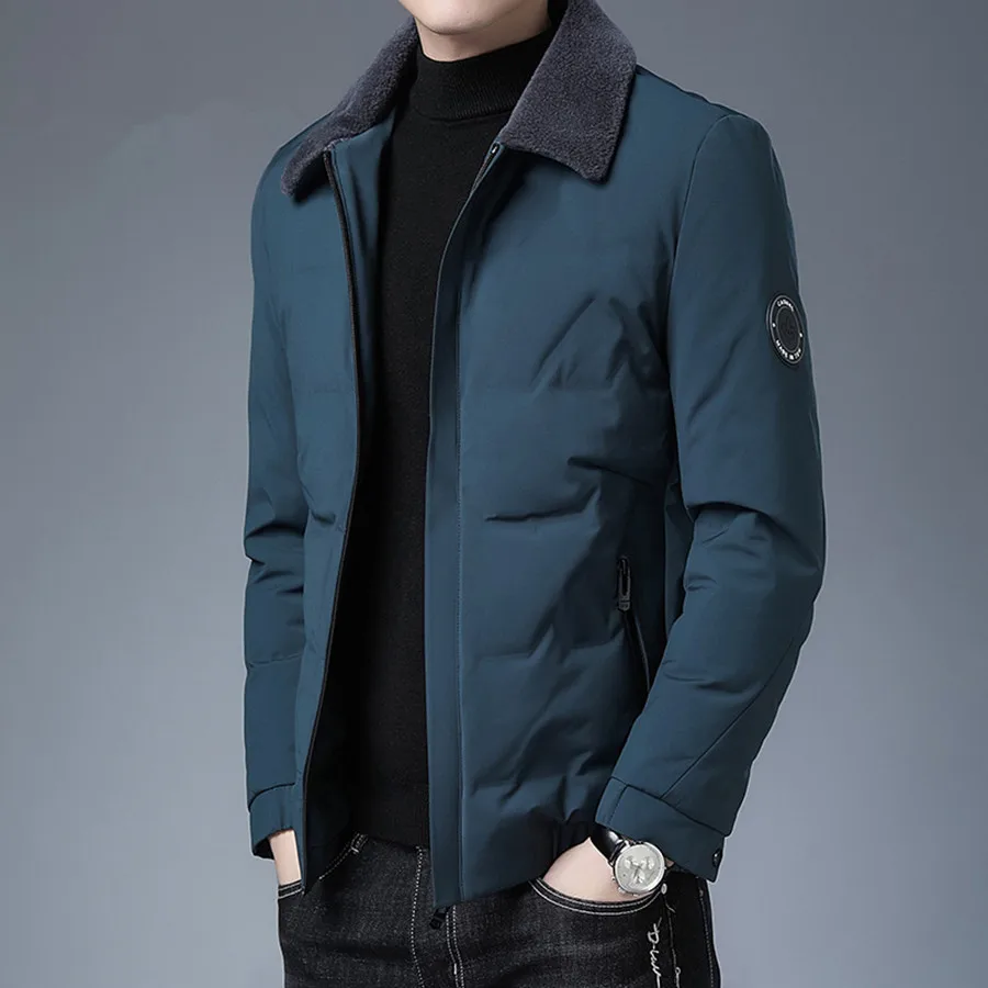 

New Men Parka Cotton Padded Winter Jacket Coat Mens Warm Jackets Male Zipper Coats Teenagers Down Parkas