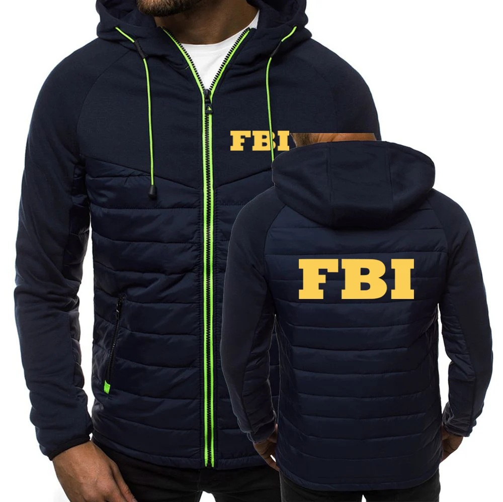 ФБР 2021 Мужская новая зимняя модная куртка теплая ветровка пальто хлопковая
