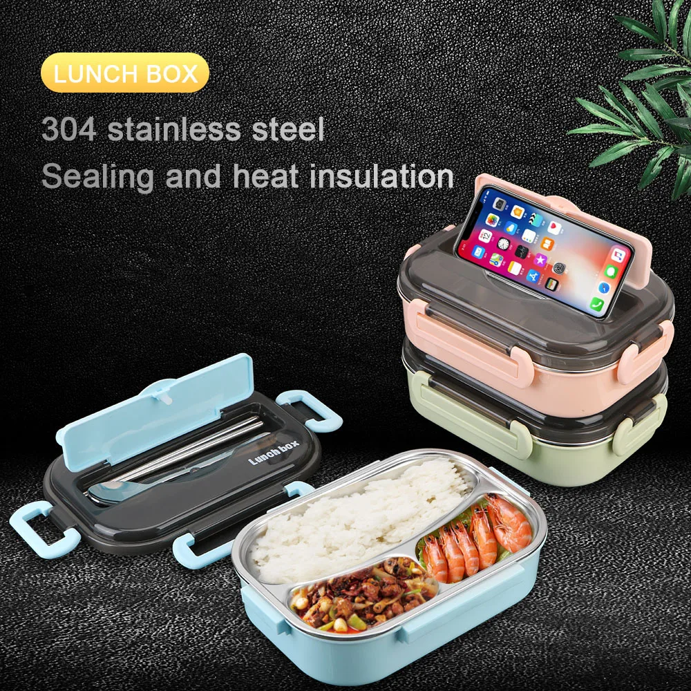 

Портативная посуда из нержавеющей стали 304, герметичная коробка в японском стиле, коробка для обеда