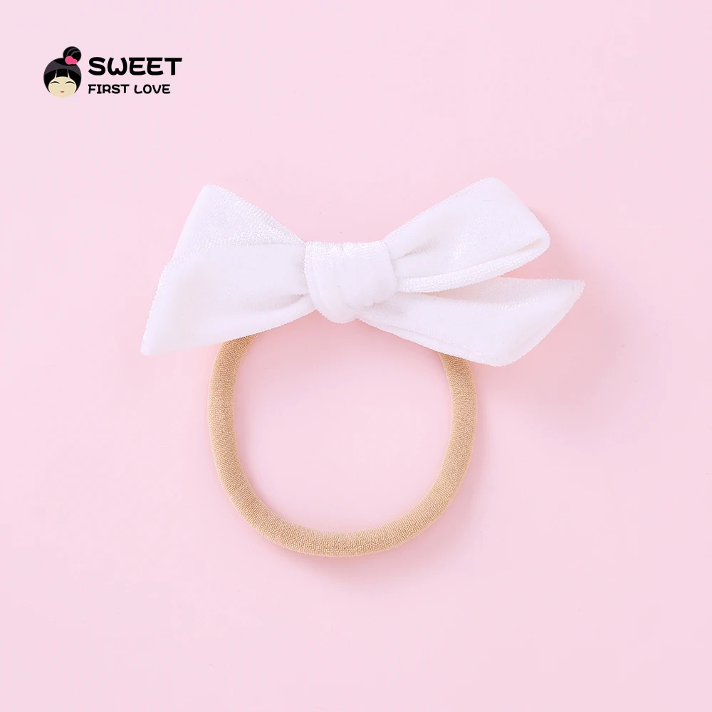 18 headbands 1 шт. милые бархатные повязки на голову или заколки для волос для маленьких девочек, милые банты, нейлоновая повязка на голову, шпильки для волос, мягкие эластичные аксессуары для волос - Цвет: 18 headbands