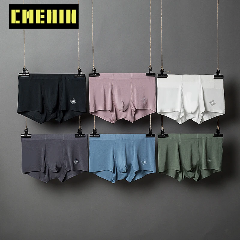 6 шт./лот мужские трусы боксеры из модала дышащие мягкие Мужская одежда Трусы