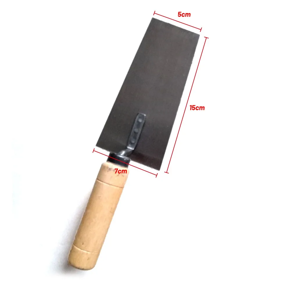 

Stainless Bucket Trowel, Wooden Handle, Bricklaying Plastering Masonry DIY Tools