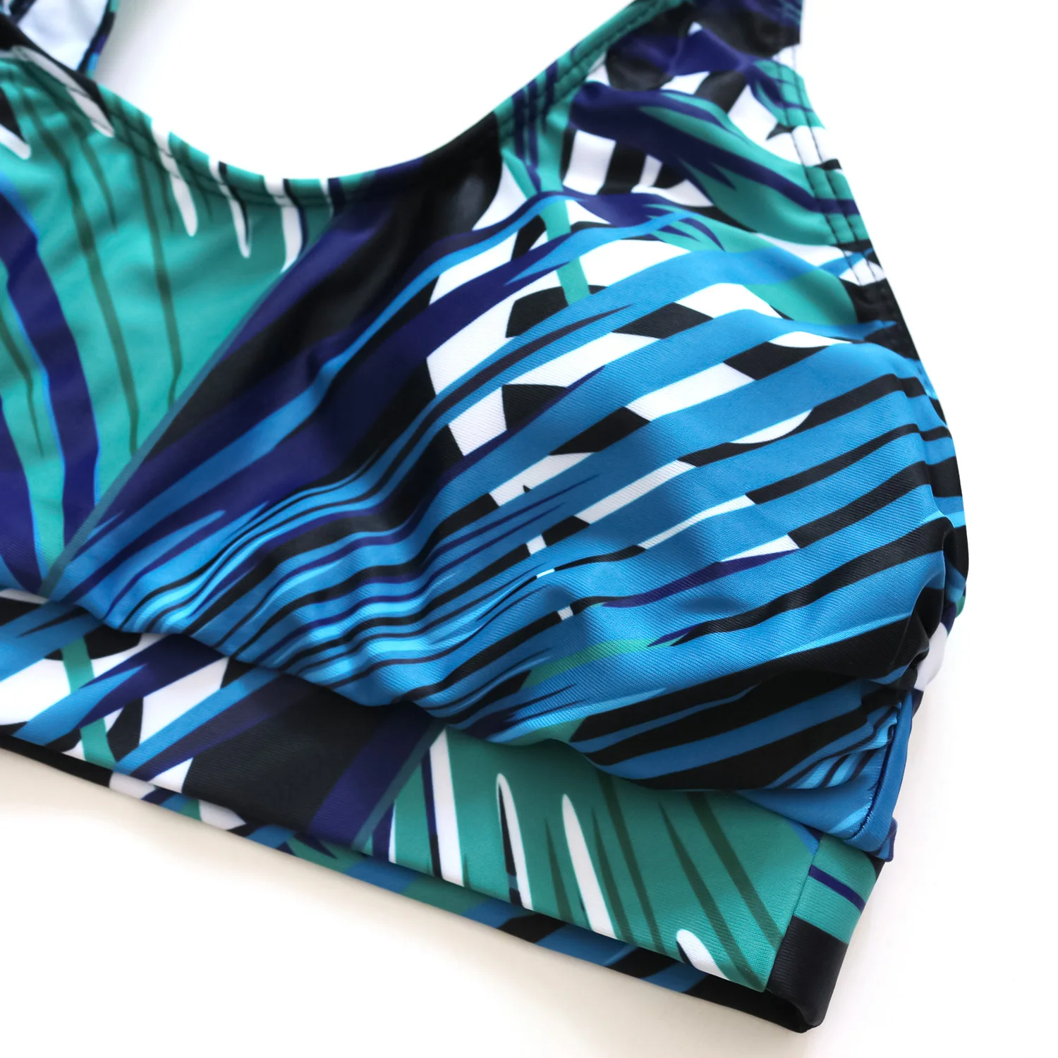 хиты продаж 2020 бренд черный принтом спортивный купальник пуш ап с высокой талией