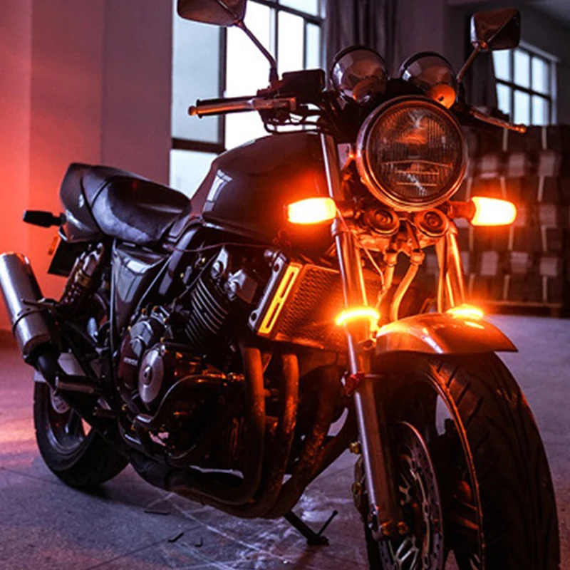 

Автомобильные аксессуары, универсальные светодиодные мотоциклетные лампы, рихтингаанвейзер и янтарный цвет, проблесковое кольцо, проблес...