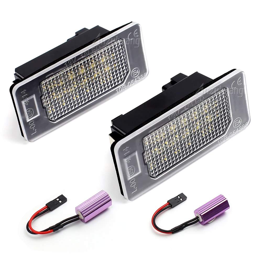 

2x светодиодные лампы освещения номерного знака для VW Golf Jetta MK6 Passat B6 B7 Polo Tiguan Touareg Touran Audi A1 A3 Q3 Seat Ibiza