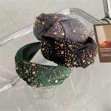 Diadema de diamantes de imitación de terciopelo, bandana de estilo coreano antideslizante, paquete de pelo Simple, 6 colores (1)