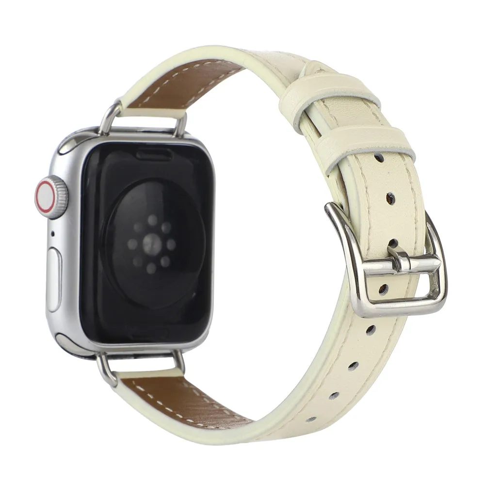 Тонкий кожаный ремешок Swift для Apple Watch 7 6 41 мм 45 женский браслет iWatch 5 4 3 SE Series 44 40 42 38 |