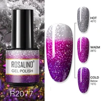 rosalind thermal nail polish shiny sequins effect color change gel varnishes all for manicure nails art uv semi permanent gellak