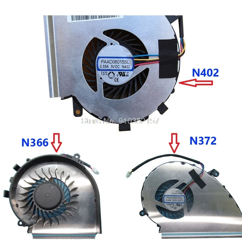 Вентилятор ЦП для MSI CR62 2M 6M 6ML 7ML CX62 2QD 6QD 6QL 7QL GP62 2QD 6QE GE62 6QF GL62 6QC GX62 6QD PAAD06015SL N372 N366 N402