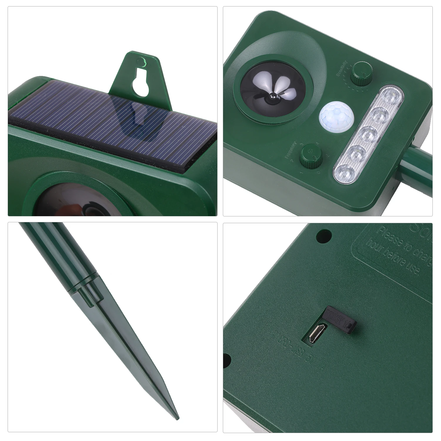 Cat Dog Ultrasonic Repellent Outdoor Solar Powered And Waterproof Animal Repeller Deterrent Scarer Pest Control Eco-Friendly | Дом и сад