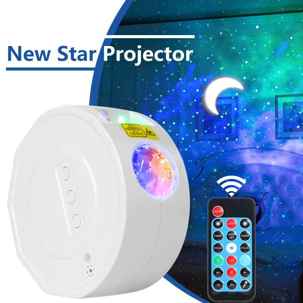 

Starry Sky LED Moon Star Projector Light Children Kids Home Night Lamp Sleeping Light Rechargeable Bedroom Bedside Table Lamp