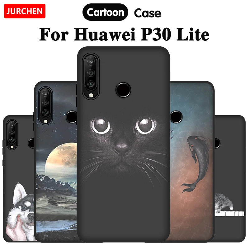 Чехол JURCHEN с мультяшным рисунком для Huawei P30 Lite чехол мягкий силиконовый из ТПУ P 30