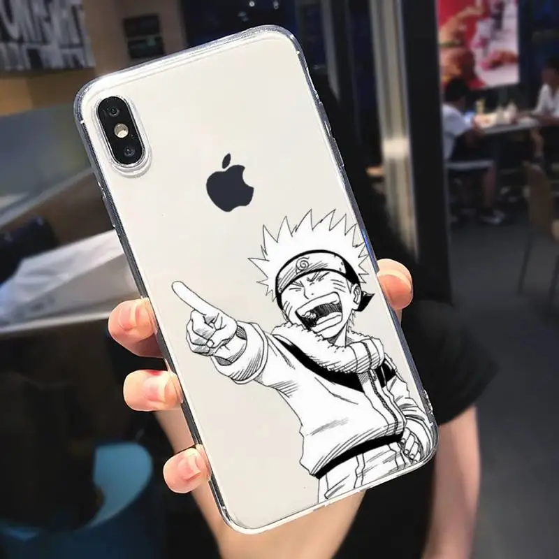 

Naruto anime cartoon comics Phone Case Transparent soft For iphone 5 5s 5c se 6 6s 7 8 11 12 plus mini x xs xr pro max