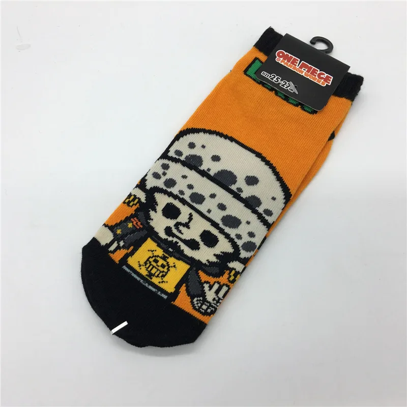 Цельные носки из аниме Луффи Хлопковые прямые Носки с мелким носком персонажами
