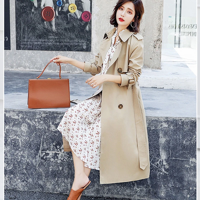 IClosam бренд осень женский классический розовый плащ Повседневная Женская