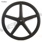 Супер светильник 700 г полный углерод 5 фотоэлементов, 50 мм клинчерная трубка для дорожноготрековоготриатлонапробного по времени велосипеда 5 спицевых колес