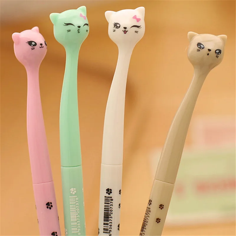 Новинка Kawaii Cat 0 5 мм черная чернильная гелевая ручка маркер школьные офисные