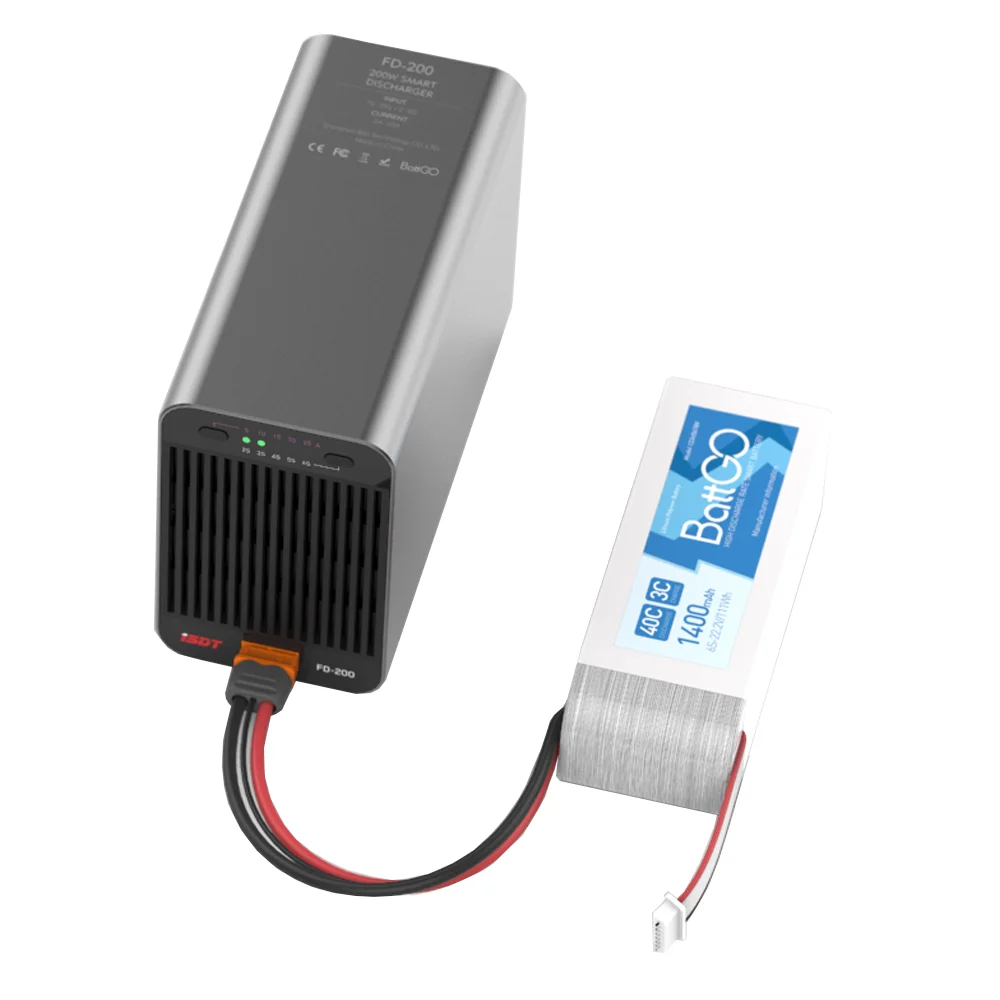 

New style ISDT FD-200 200W 25A Support 2-8S Lipo Battery Wireless APP Control Discharger for RC Drone Spare Parts RC Tiny Gift