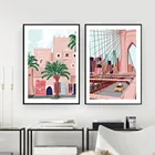 Плакат с изображением известного города, Марокко, Нью-Йорк, Парижа, Ирландии, пейзаж, Настенная картина на холсте, картины для гостиной, домашний декор