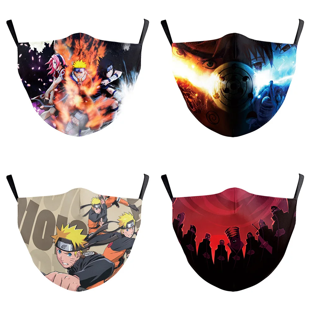 Короткая футболка с героями из японского аниме рот маски производства компании