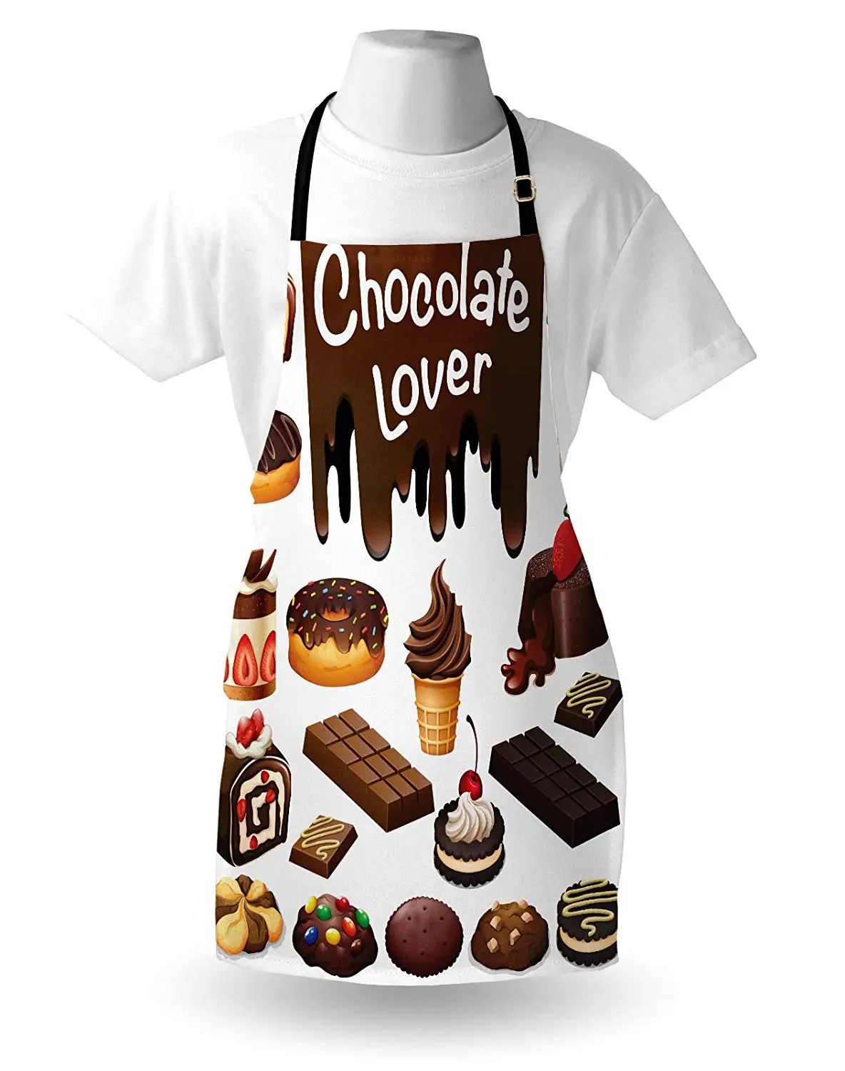 Фартук в стиле ретро для любителей шоколада сладости сливочные пирожные десерты