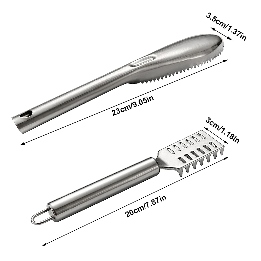 

Fish Scale Remover Stainless Steel Fish Scale Skin Scraper Peeler Knife Seafood Tools Kitchen Gadgets Kitchen Peeling Tool